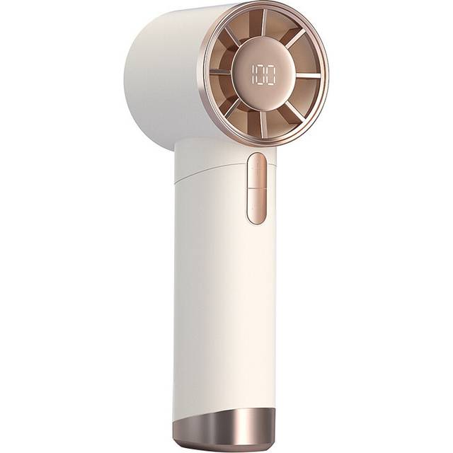 Portable Handheld Fan 5 Speed Turbo Strong Wind Beige 1pc