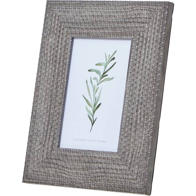 Woven Photo Frame 4 x 6 - Wood - L1 x W19 x H24 cm - Grey
