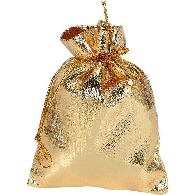 100Pcs Gold Foil Organza Bag Candy Bags Gift Packaging Bags 7x9Cm