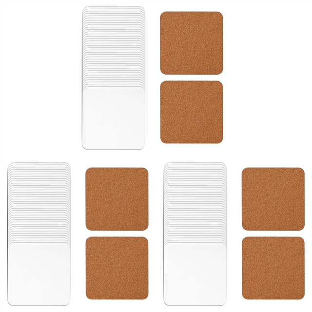 120Pcs Sublimation Square Coasters, Cardboard 4x4in MDF Hardboard Coaster Wooden
