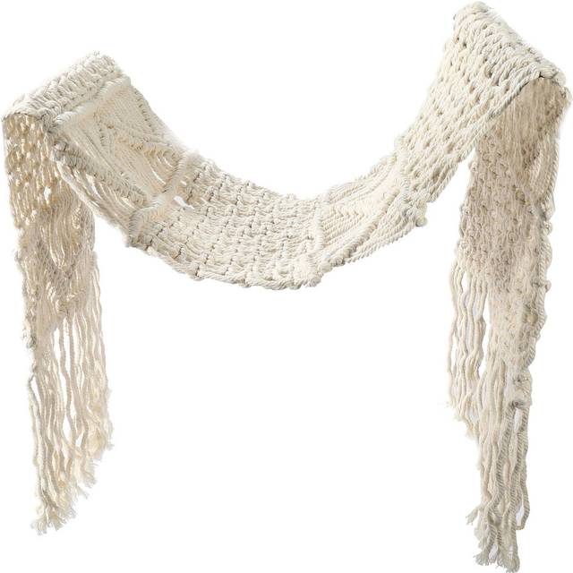 35X160cm Macrame Table Runner with Tassels Woven Wedding Decoration