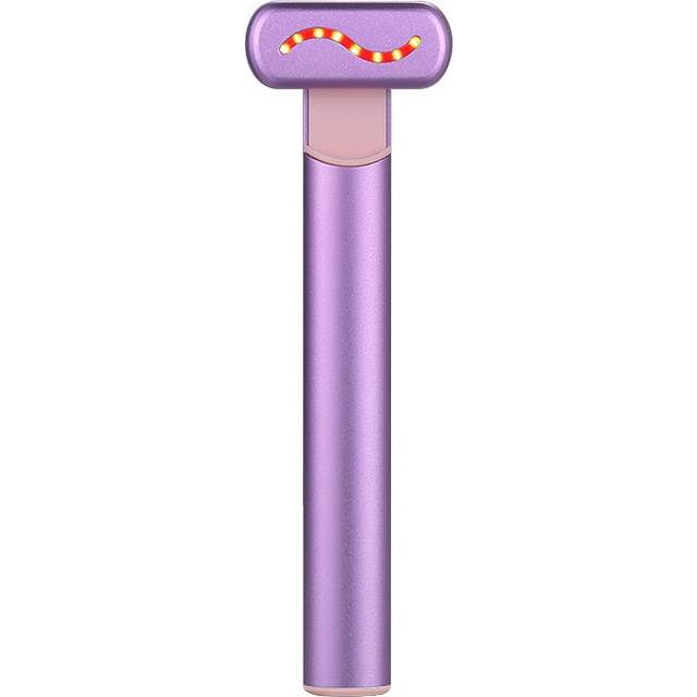 Chronus CHRONUS Handheld LED Red Light Facial Device for Face and Neck - Vibration Massage - Purple