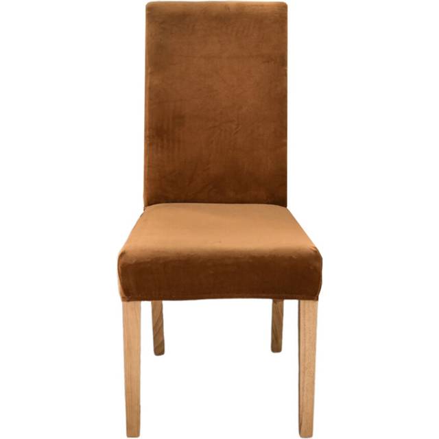 Camel Velvet Plush Stretch Slipcover Elastic Spandex Chair Cover For Dining Room Kitchen Wedding Banquet Hotel Slipcovers