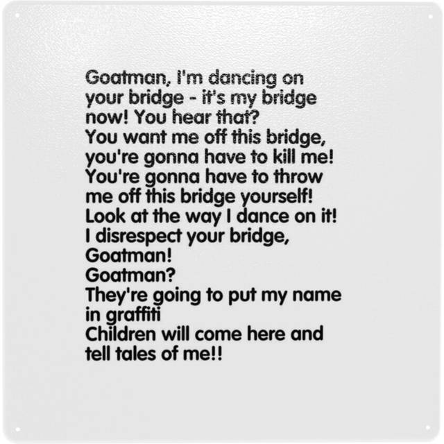 "(Goatman!!!!!!!=3674) Metal Tin Sign 12x12"" Wall DÃ©cor Cafe Bar Beer Pub Signs Christmas Gift"