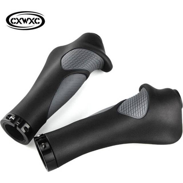 (a-HLG233) Bike Grips AL Alloy + Rubber CXWXC for MTB Bicycle Handlebar End Cap Ergonomic Bike Handle Plug Cycling Anti Skid High Quality