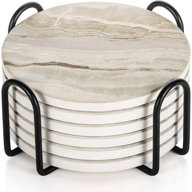 Drink Coasters with Holder,for Table top Protection,Suitable for Kinds of Cups