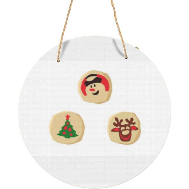 (Pillsbury Christmas Cookies=6657) Round Metal Sign Aluminum 11.5 Print Sign Wall Art Decor Plaque For Home Bar Cafe Pub Xmas Decoration