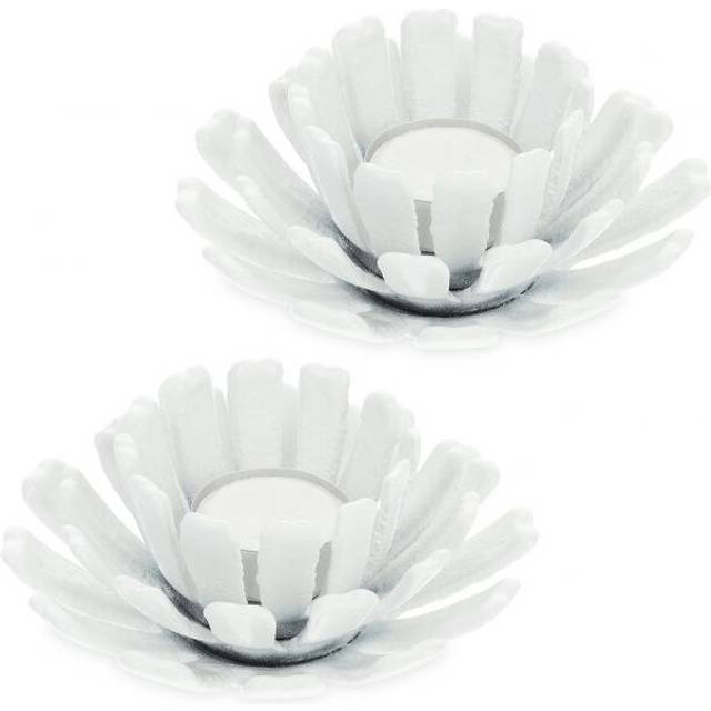 set of 2 flower-shaped tealight holders