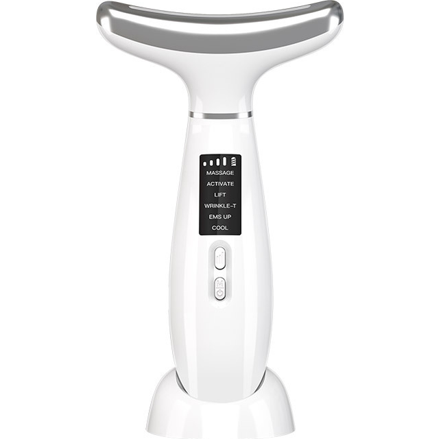 Chronus Red light therapy for face and neck, anti aging face and neck massager, soothing and relaxing facial massager for skin care(white)