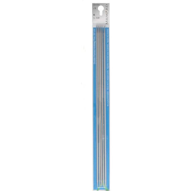 Double Point Knitting Needles, Set of Five, 30cm, 3,0mm