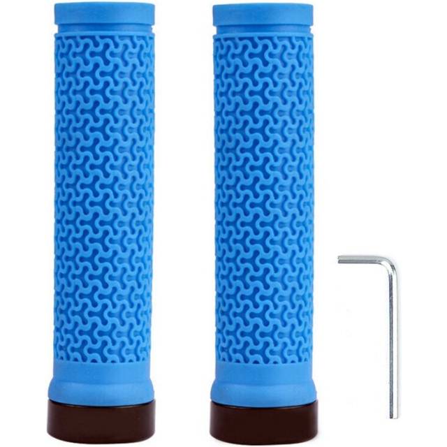 (a-L) Bicycle Rubber Grips And Wrenches Bike Unilateral Locking Grips Non-slip Textured Aluminum Alloy Handles