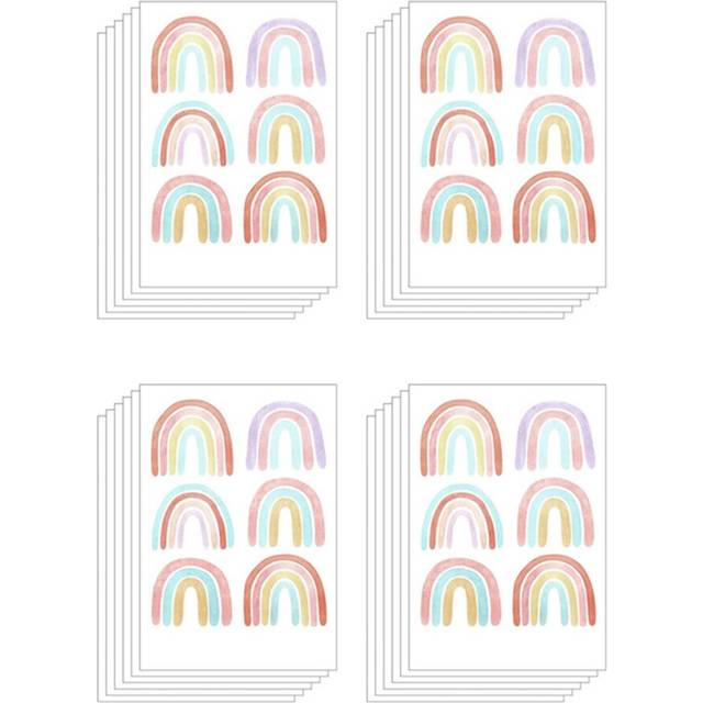 Rainbow Bedroom Decor for Girls Colorful Rainbow Wall Decals for Kids Nursery Bedroom Decorations 144 Pieces