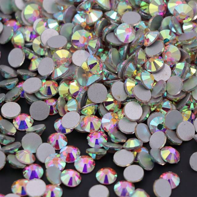 Crystal Clear No hotfix Flatback Rhinestones Glass Stone 3d Nail Art Decorations