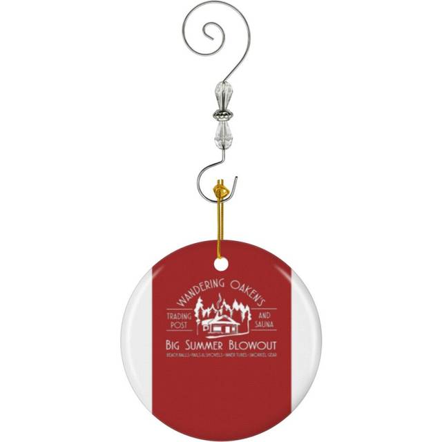 (Wandering Oaken's Trading Post And Sauna-3673) Christmas Ornaments Ceramic Charm with Hook Crystal Handmade Xmas Tree Decorations KeepsakeÂStocking