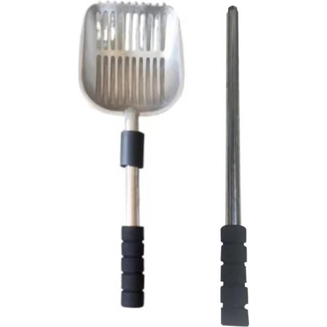 (1, One size) Cat Litter Shovel Adjustable Long Handle Durable Rust-proof Stainless Steel Detachable Rust-resistant Cat Litter Scoop
