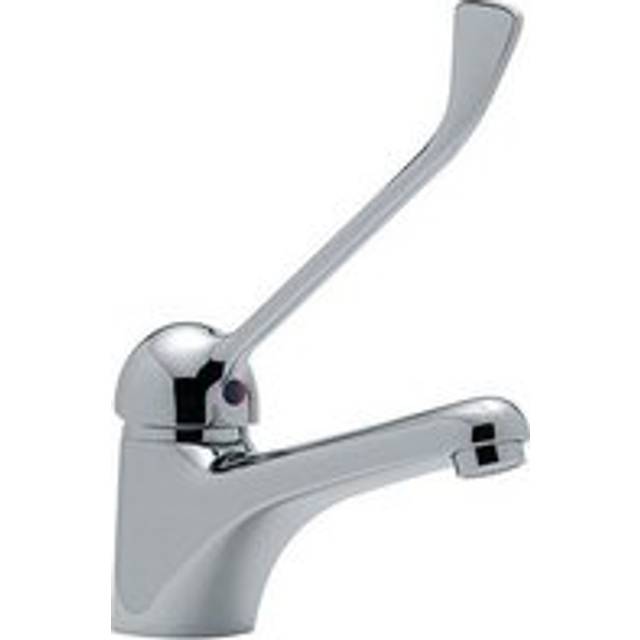 Cairo Modern Accessible Extended Lever Chrome Basin Mono Mixer Tap - Silver - One Size