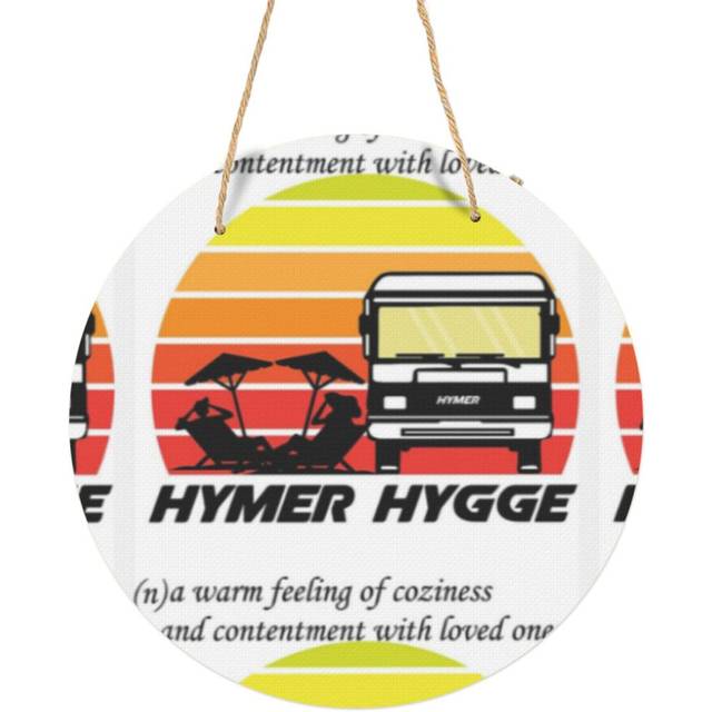 (HYMER HYGGE=9464) Round Metal Sign Aluminum 11.5 Print Sign Wall Art Decor Plaque For Home Bar Cafe Pub Xmas Decoration