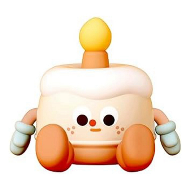 Kids Bedrooms Soft Silicone Touch Lamp with Warm Light Birthday Cake