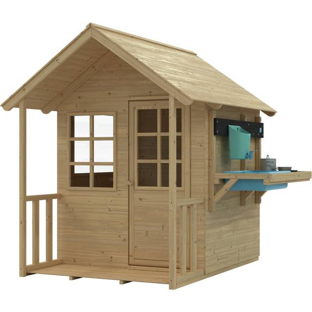 Lavender Cottage Playhouse with Deluxe Mud Kitchen Accessory - FSC® certified