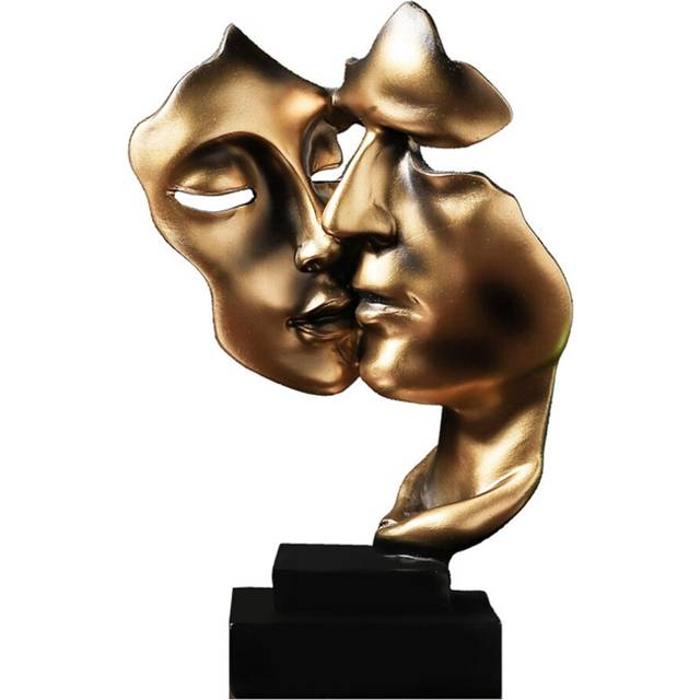 Sculpture Home Decor Mask Gold Statue Face Modern Resin Figures