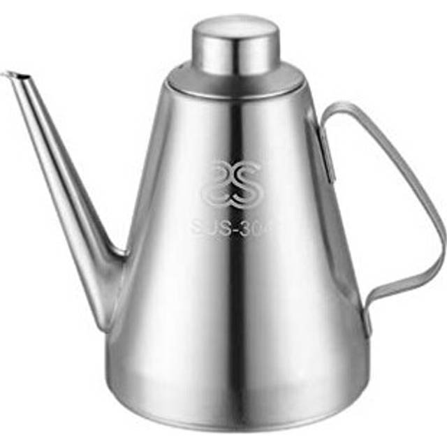 Stainless Steel Olive Oil Dispenser Bottle for Oil Vinegar Soy Sauce, Leakproof Oil Pot Olive Oil Drizzler Can Kitchen Oil Container (500ML)