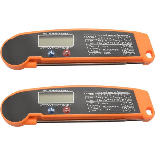 2X digital, instant-read meat thermometer with high-precision temperature probe, electric