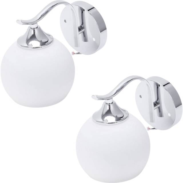 2X Modern Wall Sconce Luminary E27 LED Lamp Reading Lamps Mounted Glass Sconces Bedside