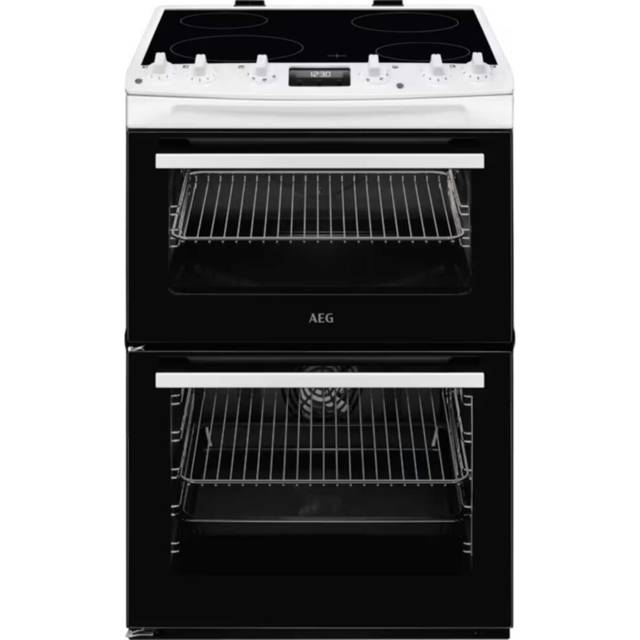 AEG CCX6540ACW 116L Built-in Double Oven with 4 Ceramic Hobs - White
