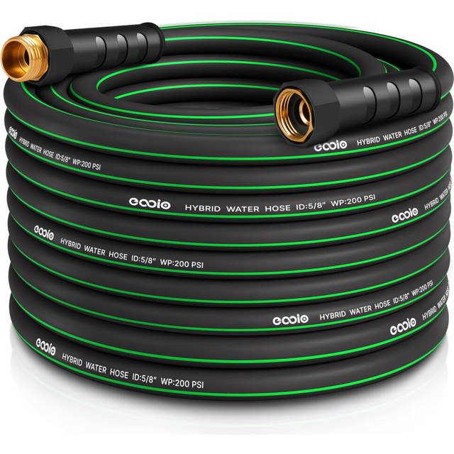Heavy Duty Garden Hose 58 in  x 75ft Flexible Water Hose  Kink Resistant Lightweight Hybrid Hose  Leakproof Hose Male to Female