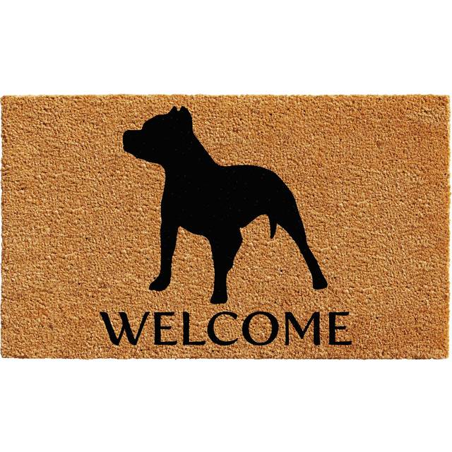 Calloway Mills AZ103011729 Pit Bull Breed Doormat  17 x 29  NaturalBlack