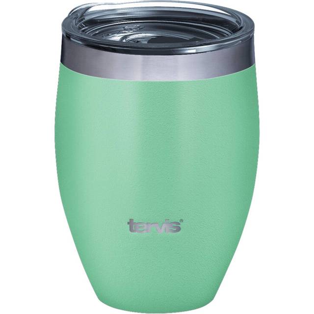 Tervis Powder Coated Stainless Steel Triple Walled Insulated Tumbler Travel Cup Keeps Drinks Cold  Hot  12oz  Mangrove Green