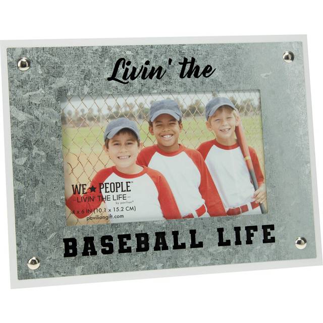 Pavilion Gift Company Livin The Baseball Life  85x65 Inch Easel Back Picture Frame