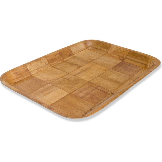 Crestware CWT1014 Woven Wood Rectangle Tray  10 by 14  Brown