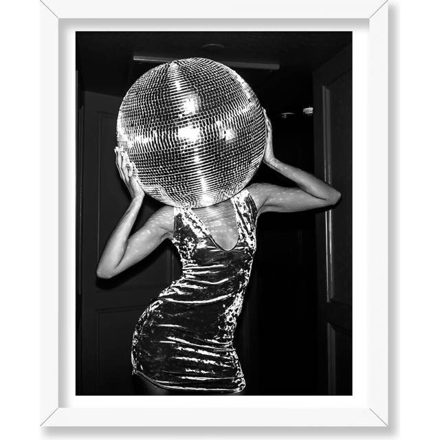 Poster Master Vintage Photograph Poster - Retro Funny Print - Gift for Artist  Friend - Female Disco Ball  Music Party  Fashion  Luxury  Aesthetic - W