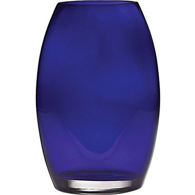 "Barski - Handmade Glass - Oval Shaped vase - Cobalt - 10"""" H (10 Inche"