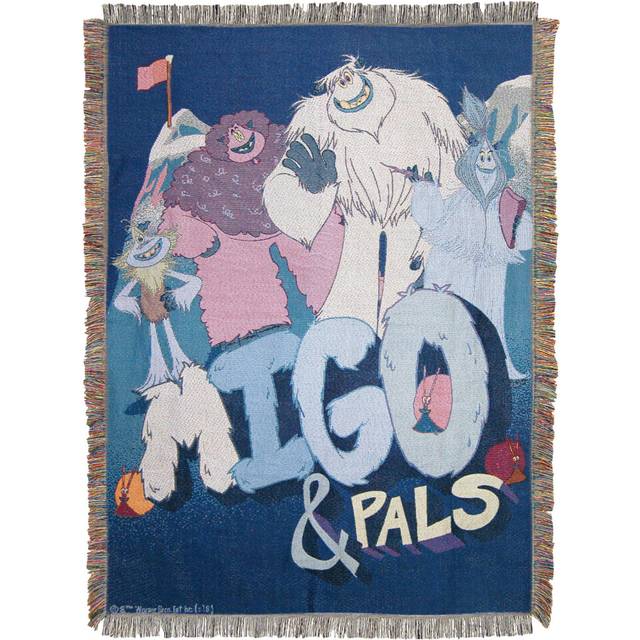 Northwest Smallfoot  Yeti Pals Woven Tapestry Throw Blanket  48 x 60  Multi Color