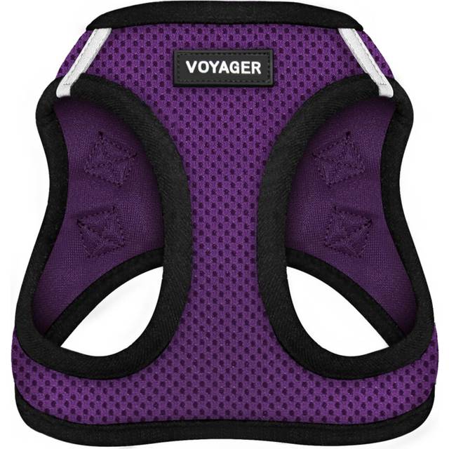 Voyager Step-in Air Dog Harness - All Weather Mesh Step in Vest Harness for Small and Medium Dogs by Best Pet Supplies - Purple Base  XL