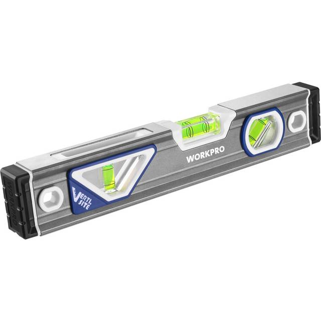 WORKPRO 10 Inch Torpedo Level  Small leveler tool with 3 Different Bubbles 4590180  bubble level With Shock Absorbing End Caps