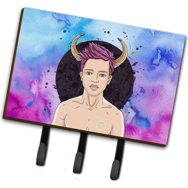 """""Caroline's Treasures Taurus Zodiac Sign Wall Hook  Triple  Multicolor"""""
