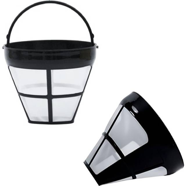 GOLDTONE Reusable (2 Pack) 8-12 Cup #4 Cone Nylon Coffee Filter fits Ninja Coffee Makers and Brewers BPA Free