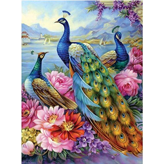 Bits and Pieces - Peacocks 1000 Piece Jigsaw Puzzles for Adults - Each Puzzle Measures 20 Inch x 27 Inch - 1000 pc Jigsaws by Artist Oleg Gavrilov