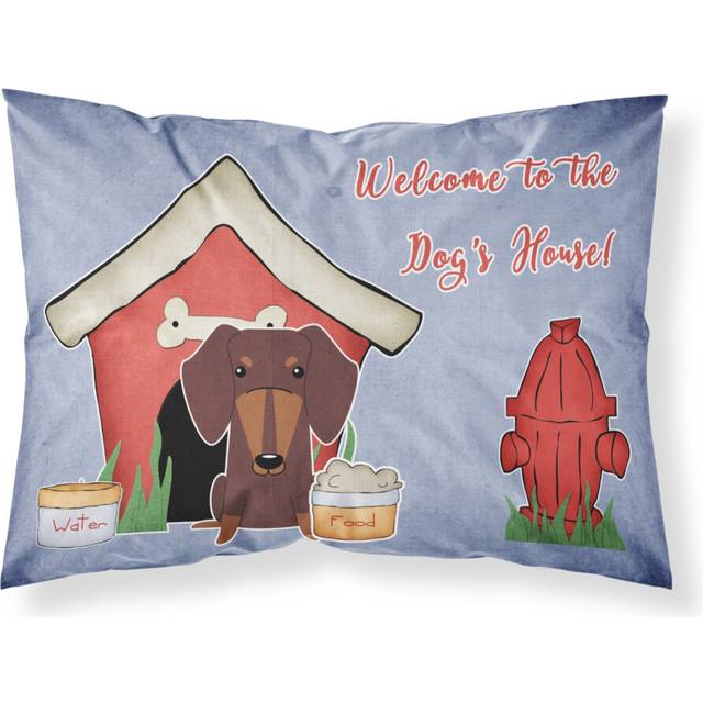 """""Caroline's Treasures Dog House Collection Dachshund Chocolate Fabric Standard Pillowcase BB2885PILLOWCASE  Multicolor"""""