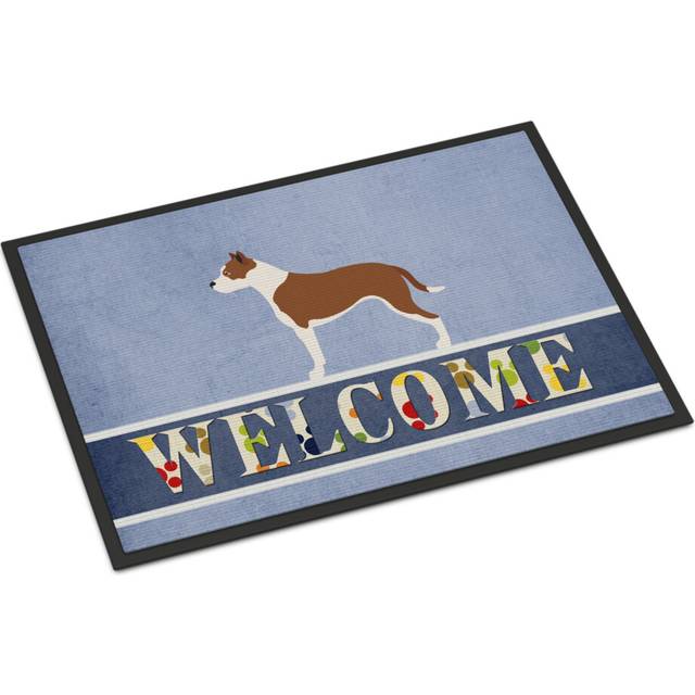 """""Caroline's Treasures Pit Bull Terrier Welcome Doormat 18"""""""" x 27"""""""" Multicolor"""""