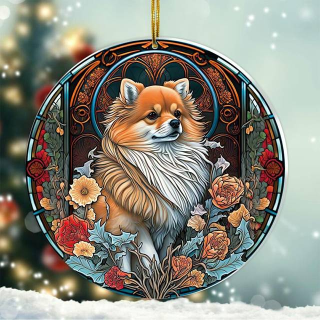 Pomeranian Christmas Ornament 2024  Pomeranian Dog Gifts for Women  Pomeranian Ornament for Christmas Tree  Gifts for Pomeranian Lovers Dog Christmas