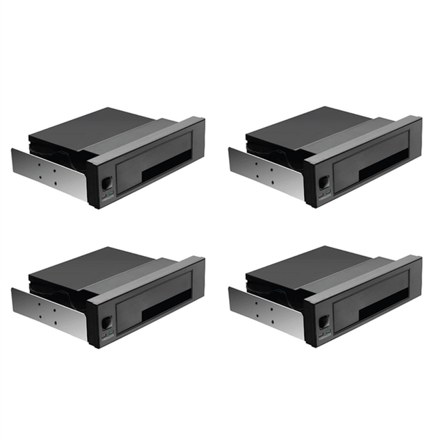 4pcs 5.25 Inch Internal Tray-Less Bay SATA III Hard Drive Backplane Enclosure Hot Swap Mobile Rack for 2.5/3.5 HDD