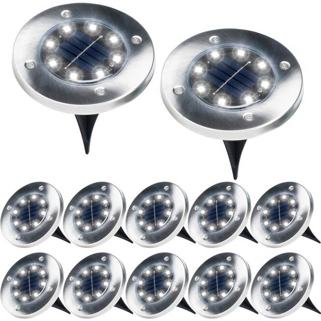 Ecological solar lights in stainless steel for the garden
