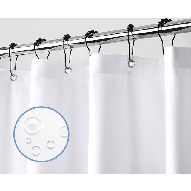 downluxe Waterproof Fabric Shower Curtain Liner  Soft Cloth Shower Liner with 3 Magnets  Shower Curtains for Bathroom  Machine