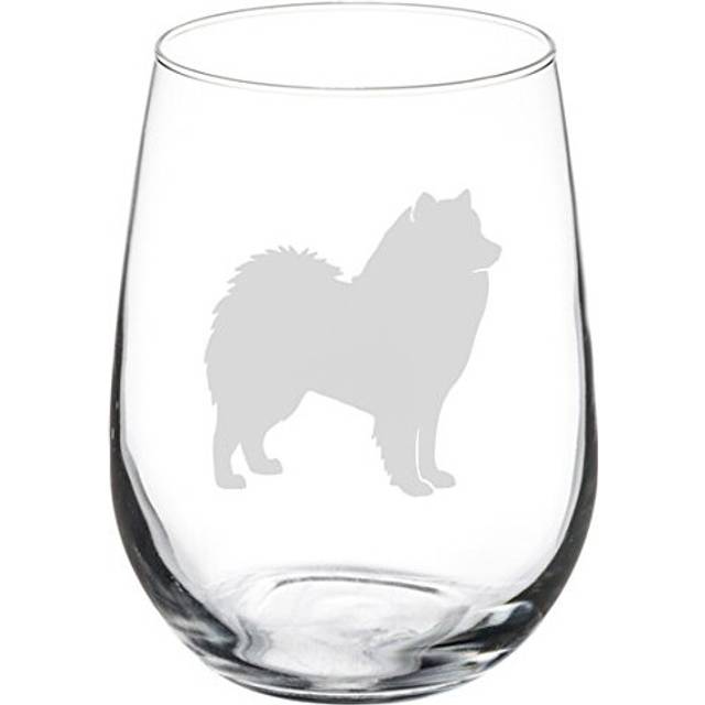 Wine Glass Goblet Samoyed (17 oz Stemless)