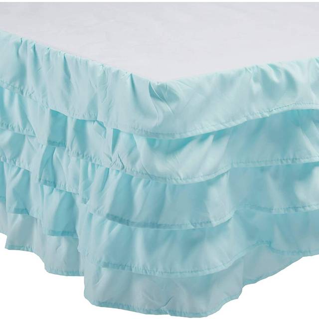 Elegant Comfort Luxurious Premium Quality 1500 Thread Count Wrinkle and Fade Resistant Egyptian Quality Microfiber Multi-Ruffle Bed Skirt - 15inch Dro
