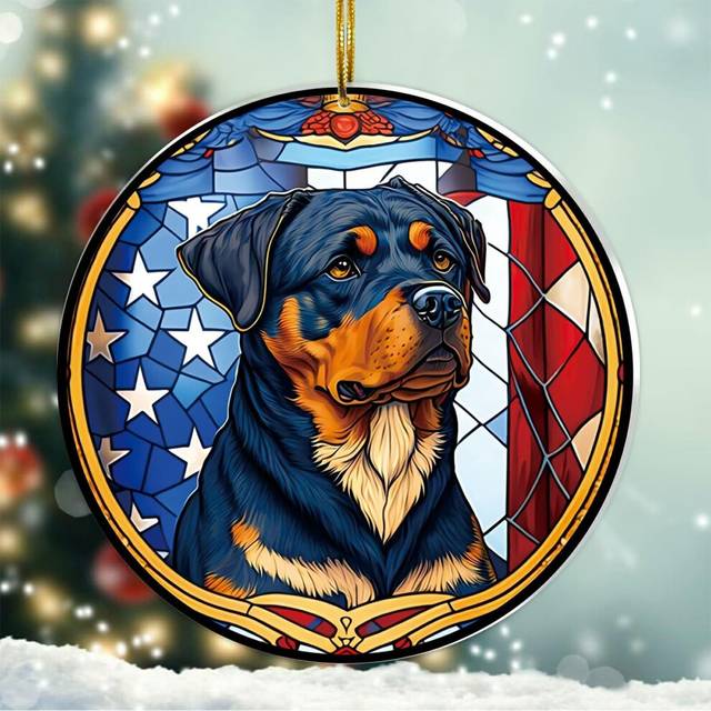 Rottweiler Christmas Ornament 2024  Rottweiler Dog Gifts for Women  Rottweiler Ornament for Christmas Tree  Gifts for Rottweiler Lovers Dog Christmas